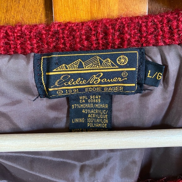 ✨HP ✨Vintage Eddie Bauer Mohair Blend Wool Cardigan Sweater - Picture 5 of 5